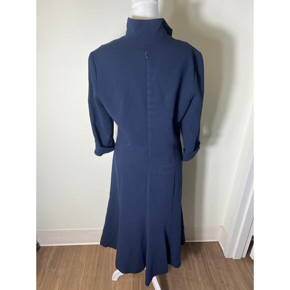 Black Halo Navy A Line 3/4 Sleeve V Neck Maxi Dress Size 12 Black Halo Navy A Line 3/4 Sleeve V Neck Maxi Dress Size 12